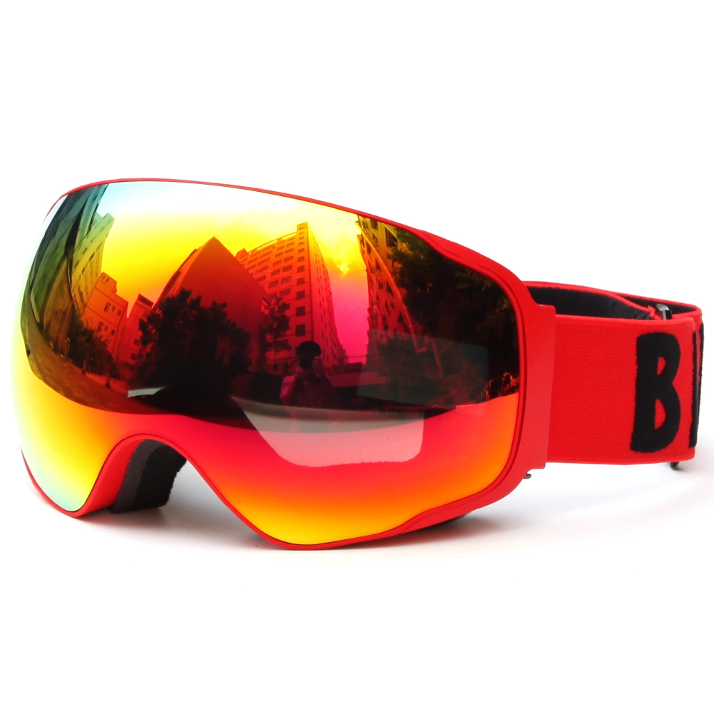 BSCI Cerfiticated proveedor gafas de Nieve La resistencia al viento antirreflejos UV 400 gafas de esquí para las mujeres y hombres