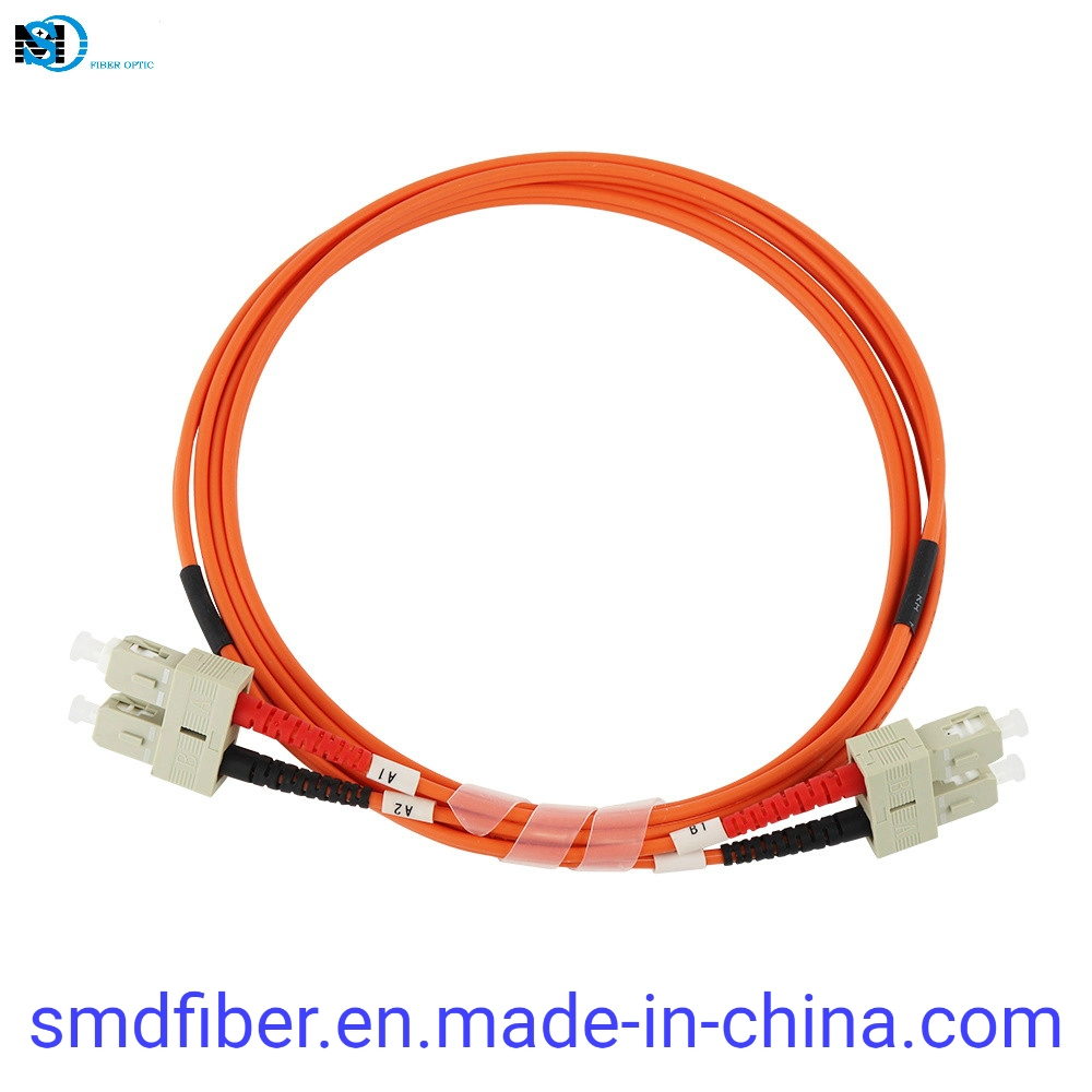 Fibra óptica multimodo SC/Upc-Sc/UPC de cable dúplex PVC LSZH