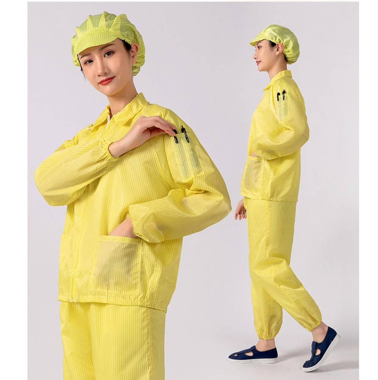 Clean-Room Working Polyester ESD Uniform Antistatic Garment