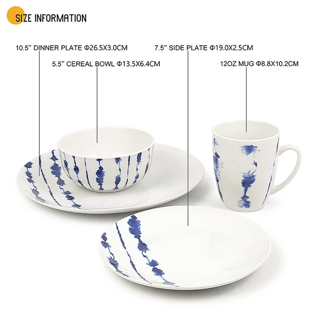 Conjunto de jantar Raylon New Design as placas de mesa em cerâmica definem o louça de jantar Conjuntos de jantar de porcelana