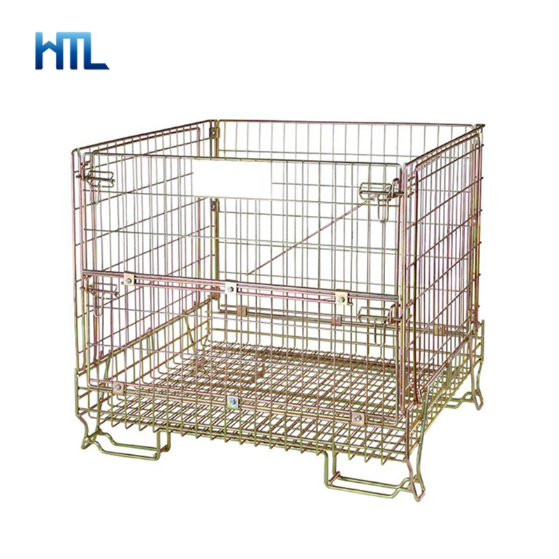 Winery Warehouse Industrial Collapsible Welded Steel Baskets for Wine Bottles