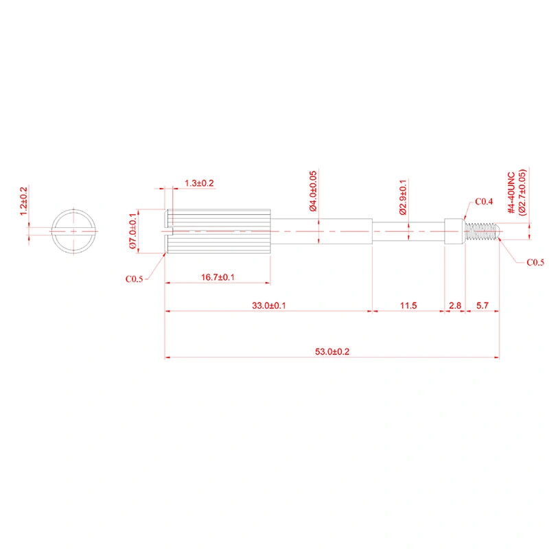 4-40 M2 M2.5 M3 Slotted Customized Computer Cable Locking Thumb Screws for Serial Cable Fasteners