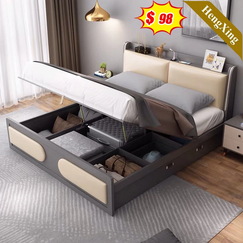 Elegant Modern Bedroom Sets Furniture Storage Plywood Melamine MDF Wall Single Kids Bed