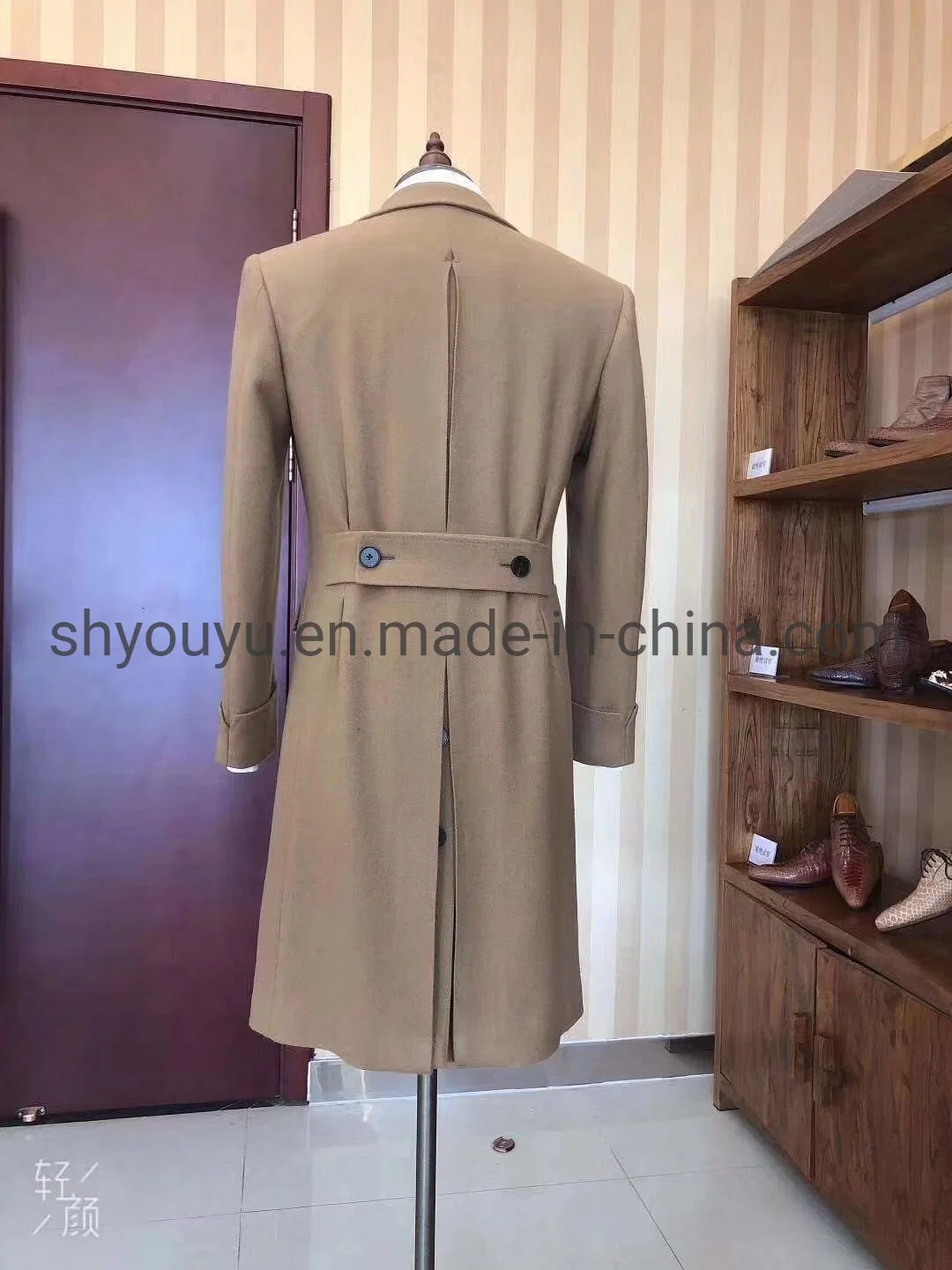 Custom Mtm Men Woolen Trench Coat Men Wool Winter Overcoat