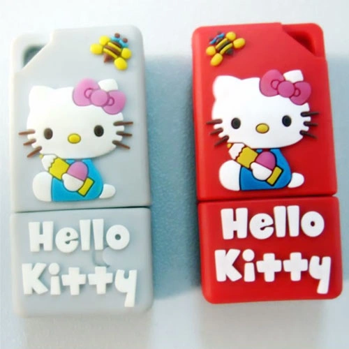 Customized USB Flash Drive Cute Cartoon Hello Kitty USB 128GB 256GB