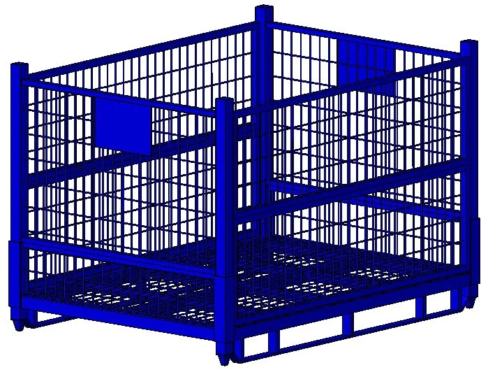 Outdoor Galvanized Foldable Collapsible Metal, Steel Storage Welded Cage, Storage Cage