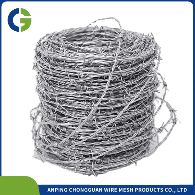 25kg galvanizado rollo de alambre de púas comercio al por mayor de 50 kg Barbwire de alta calidad Alambre de Púas recubierto de PVC precio por Kg.