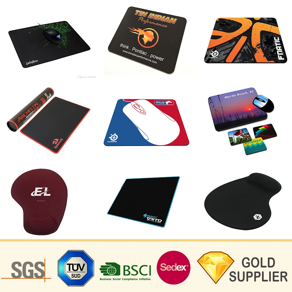 Promotional Gift Custom Printed 3D Logo Gel Rubber Gaming Mouse Pad Mat Customized Silicone Soft PVC EVA Wrist Rest Game Computer Sublimation Printing Mousepad