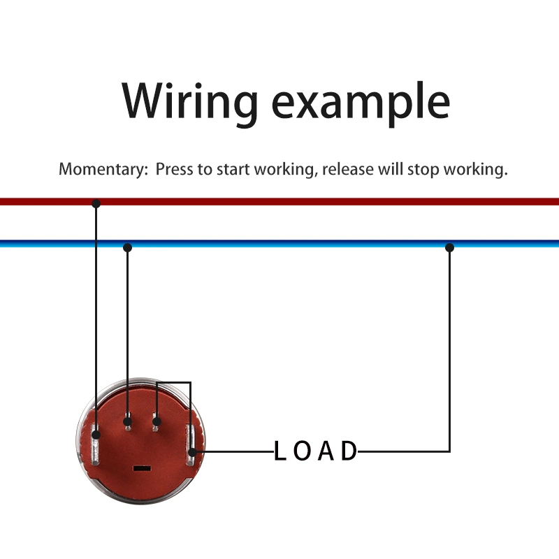 Momentary Switch Normally Open Button 10A 19mm Latching Round 12V Stainless Steel