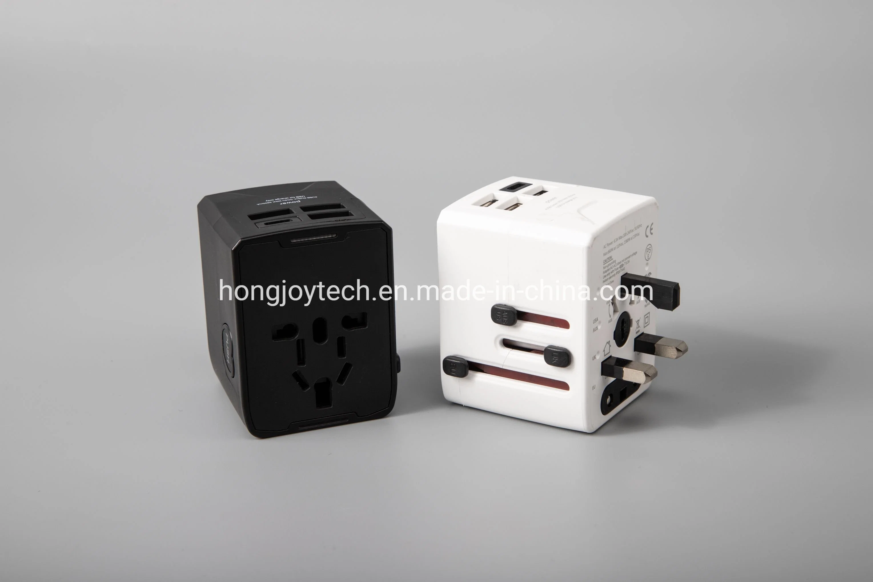 Globally Used Us UK EU Aus 5V 3.5A International Worldwide Travel Charger AC to DC Adapter Power Extension Plug Socket (As a Power Strip) with CE FCC PSE Cert.