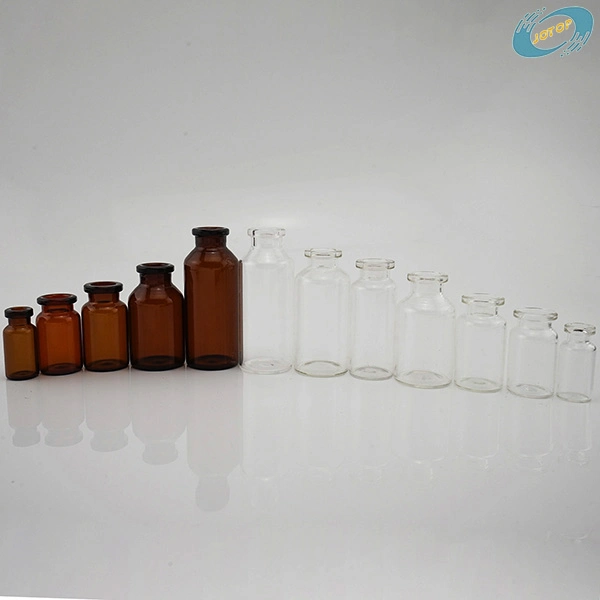 زجاجة زجاج بوروسيليكات أنبوبية مع لون كهرماني أو شفاف
