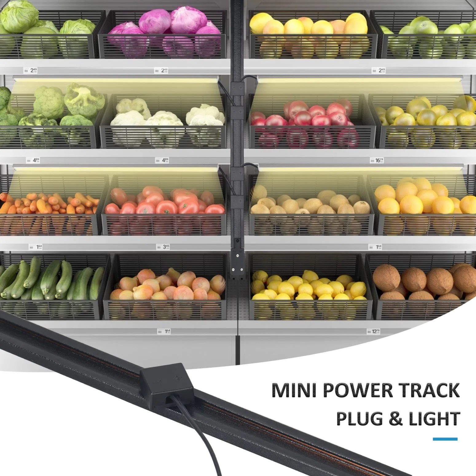 Installation facile et rapide la piste d'alimentation CC pour pop afficher