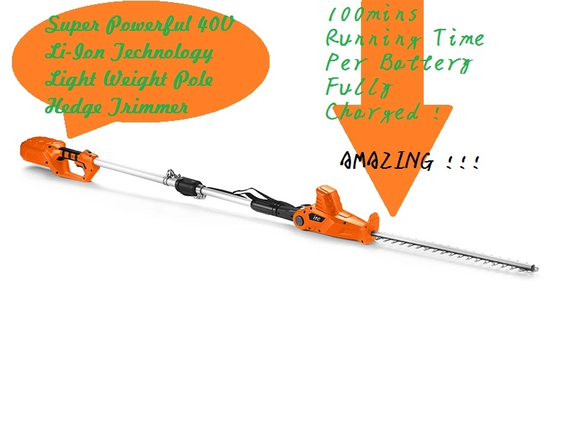 40V-4000mAh Lithium-Ion Compatible-Battery Powerful Cordless/Electric Telescopic/Pole Garden Hedge Trimmer-Power Tools