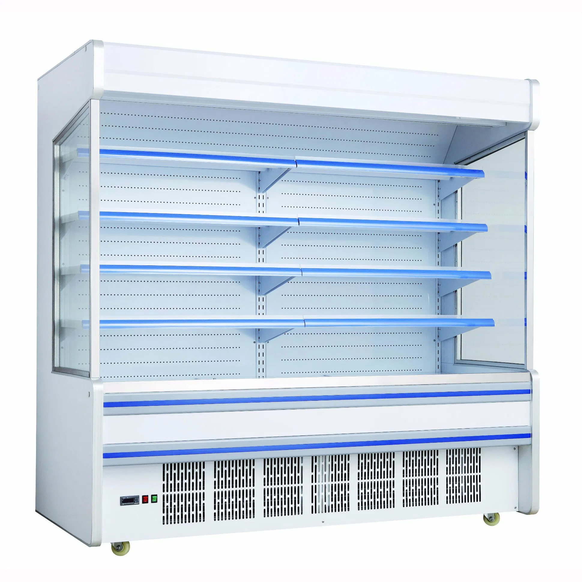 Supermarket Open Front Fruit Drink Display Case Cooler