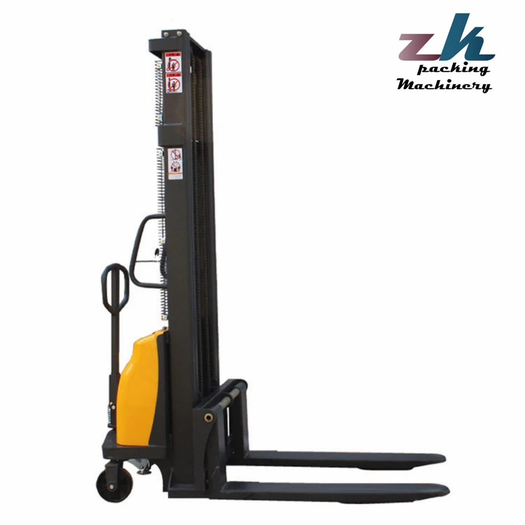 Cheap Fork Lift Lifter Walk Walking Behind Forklift Truck Motor 2200lbs Capacity Full Semi Electric Automatic Stacker Price 3 Bu