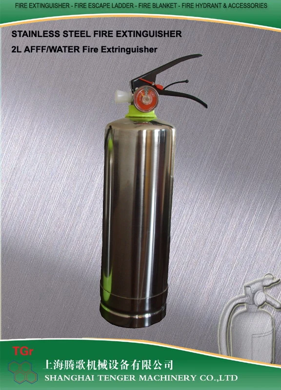 2kg ABC Powder/2L Watrer/ 2L Afff Fire Extinguisher-Stainless Steel Cylinder