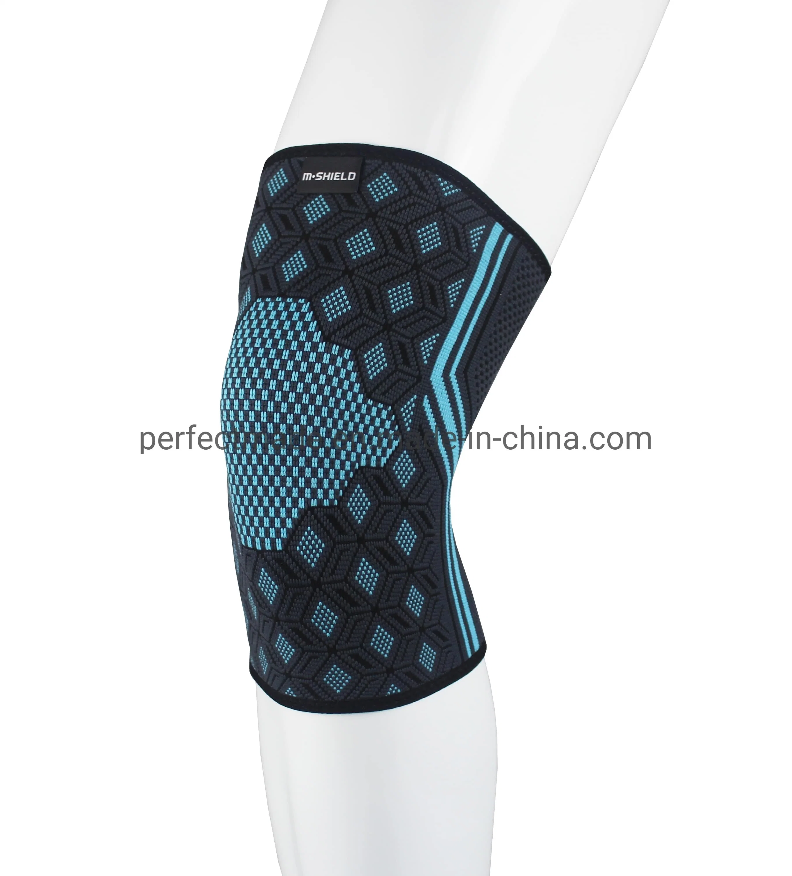 Customized Logo Sports Gym Fitness Leg Sleeve Knitted Knee Pads