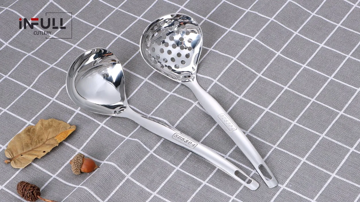 304 Stainless Steel Soup Ladle Slotted Ladle for Cooking