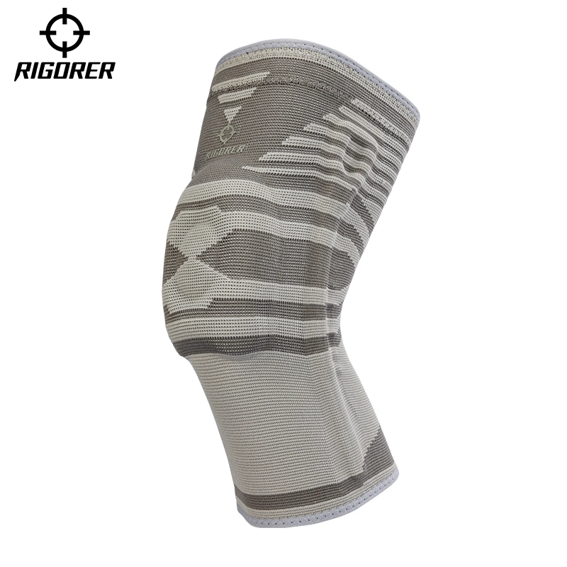 Silicone Knee Pad Support with Stripes OEM Custom Sports Wear Protection Use Unisex