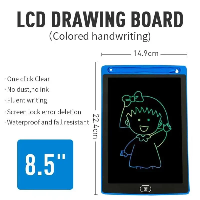 China grossista de fábrica Memo Pad 8,5 polegada de notas digital LCD escolar escrito Tablet com bloqueio de memória brinquedos para crianças