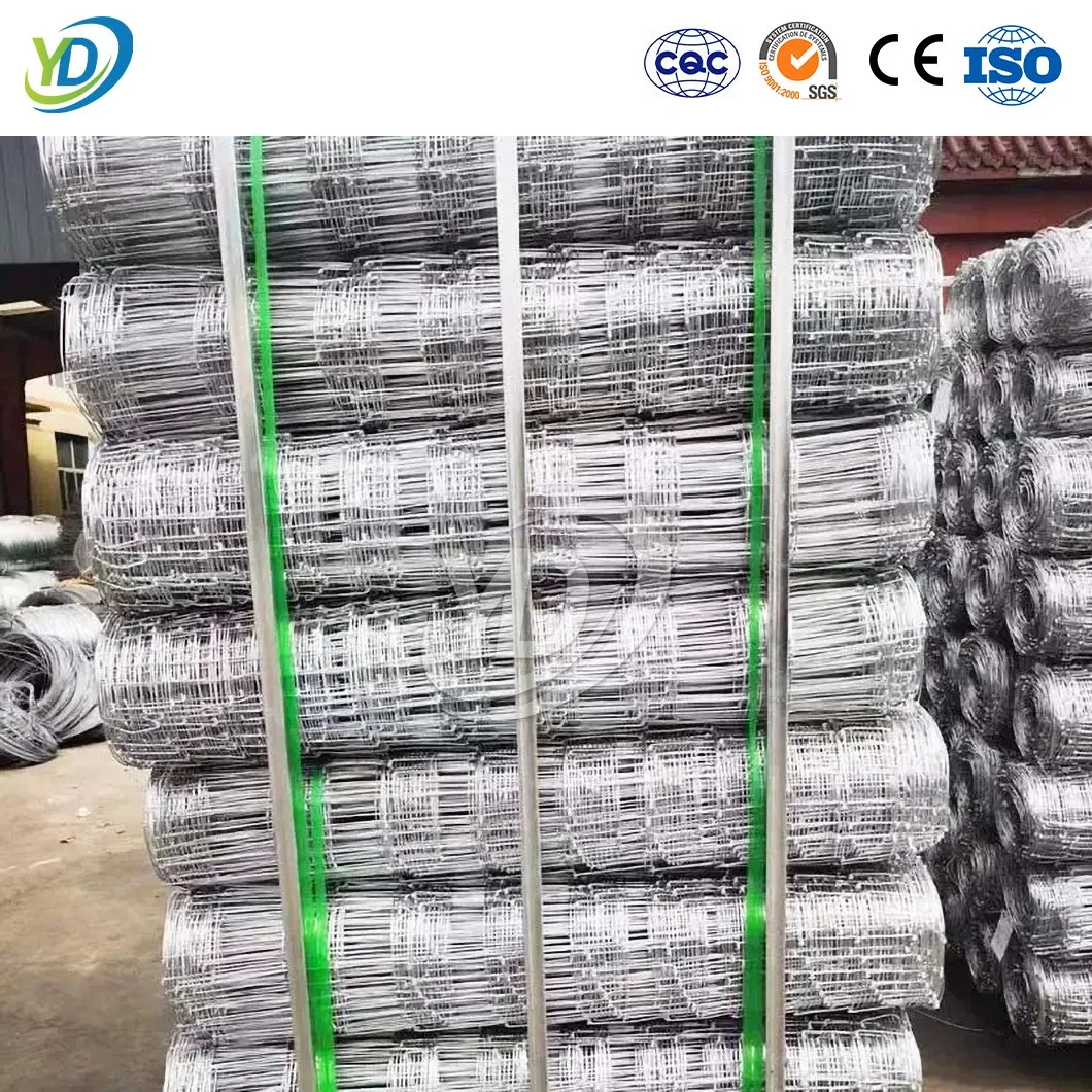 Yeeda Agricultural Fence Wire China Manufacturing 2X2 Galvanized Wire Mesh 32 Inch X 330 Feet Electric Fence Farm Hinged Knot Fence