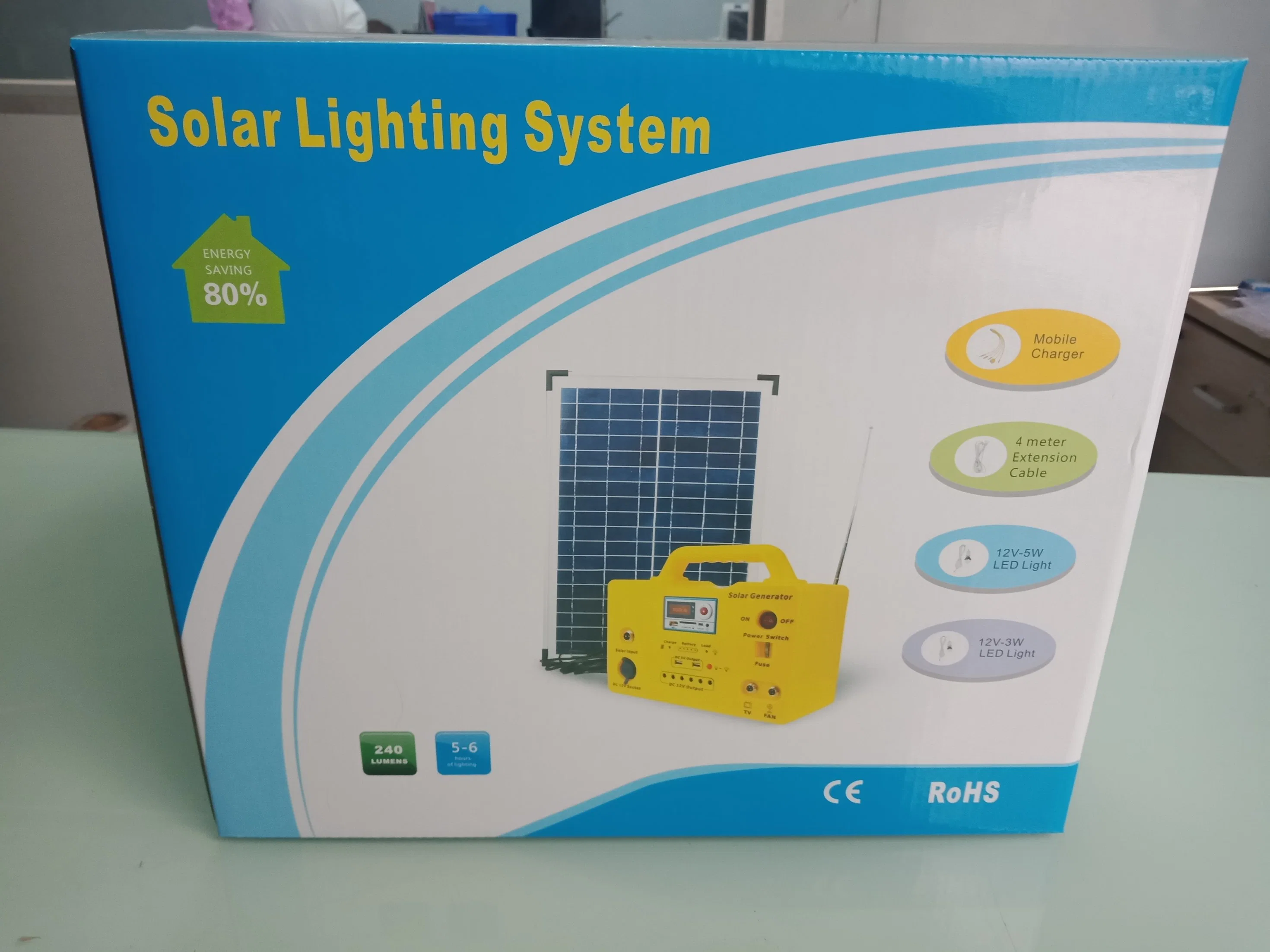 Portable 20W 30W 50W Solar Energy System LED Bulbs Kit Solar LED Home Lighting System for Households Camping Traveling