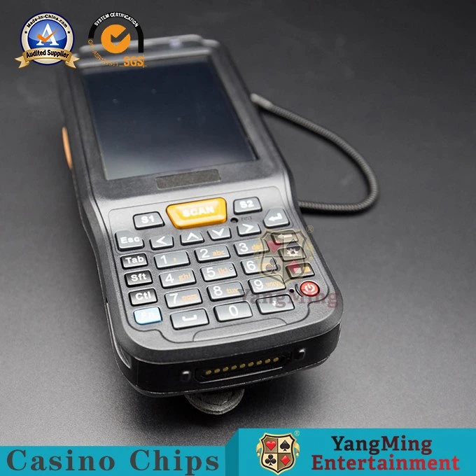 Casino Club WiFi Bluetooth Android Mobile Handheld Touch Screen Barcode Scanner with SIM Card NFC RFID Reader Writer Ym-Rfidcr01