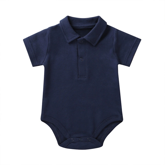 Summer Newborn Clothes Cotton Short Sleeve Pure Color Baby's Jumsuit