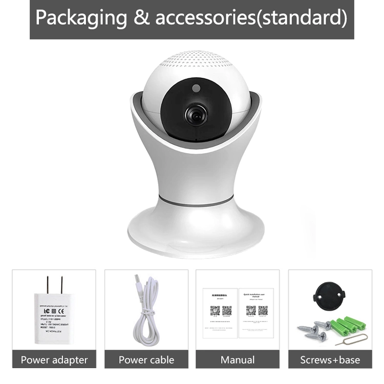 360eyes 24 Hours Video Record 1080P PTZ IP 360 Degree Mini Hime Security Surveillance CCTV Wireless WiFi Camera (ec39)