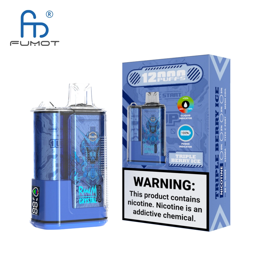 Usine Vente en gros Fumot Crystal 12K avec 20ml E-Liquid Electronic Cigarette Randm Vape