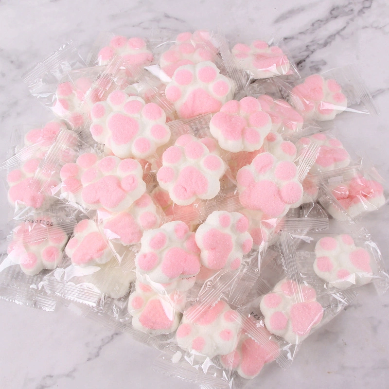 Cartoon Marshmallow Snack Sugar Confection Toy Cat Pow Cotton Candy