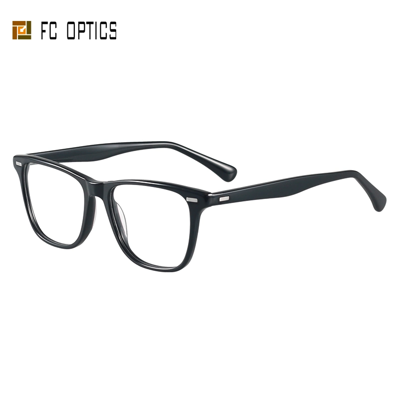 New Design Myopia Spectacle Acetate Rectangle Unisex Rts Prescription Eyeglass Frame