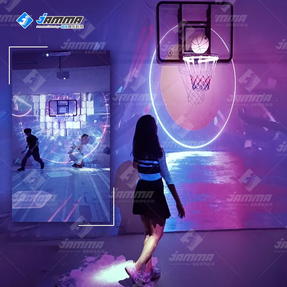 Máquina de jogo de basquetebol para interior ar com Basketball Hoop Net