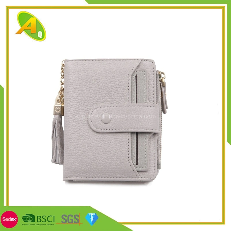 Mujer de moda Zipper Cuero moneda dinero Tarjeta de crédito Long Lady Cartera de regalo promocional de nylon cartera (08)