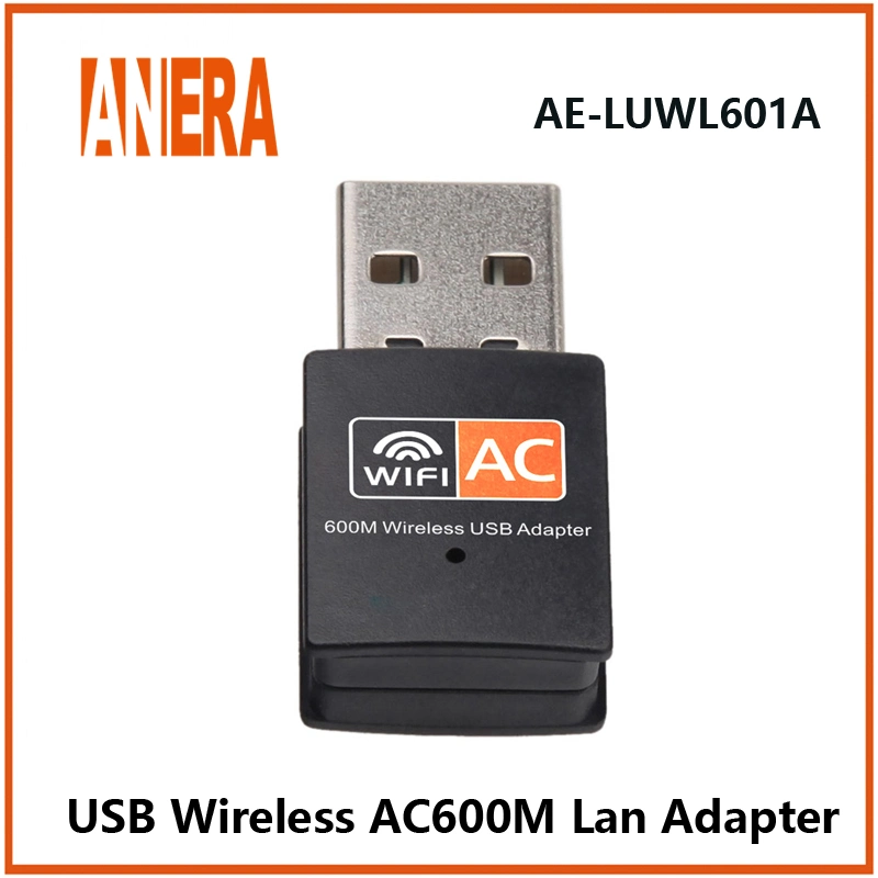 Anera carte réseau sans fil haute vitesse Dongle USB 3.0 2.0 La double bande AC600Mbits/s carte LAN de la carte WiFi
