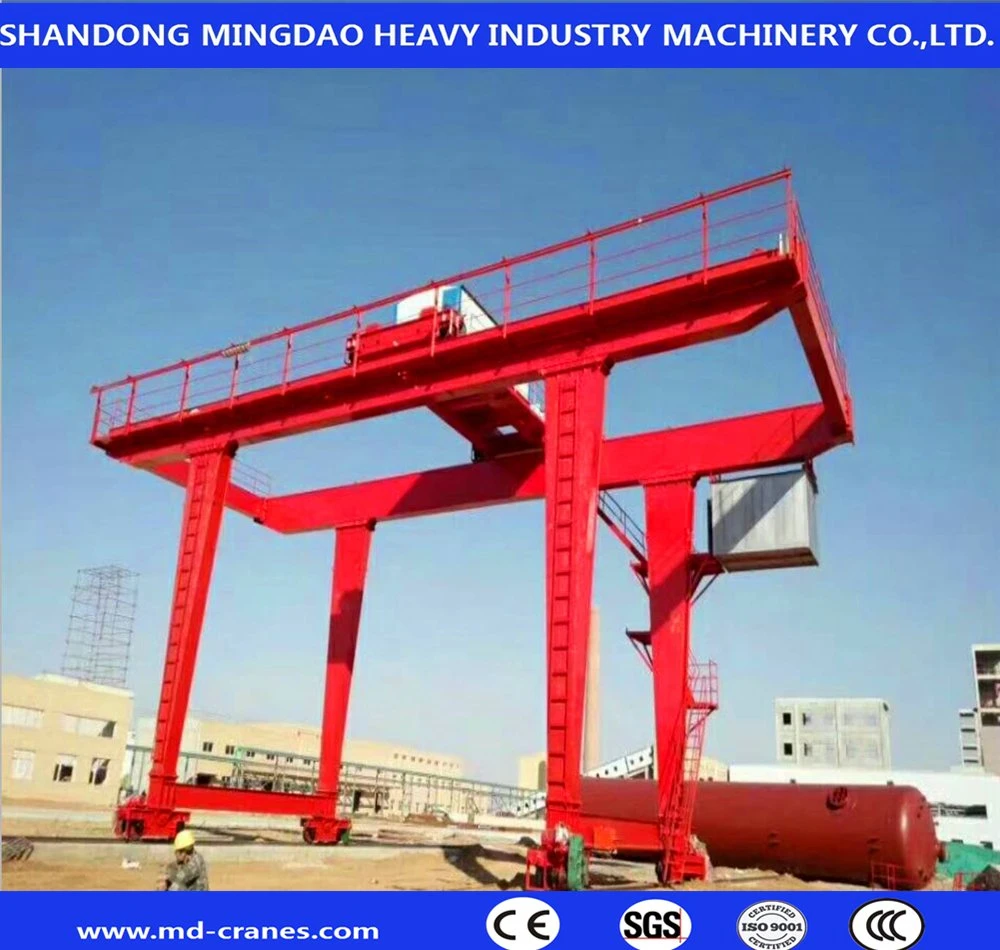 SGS/ISO 20 T 30 T 50t Heavy Duty General Construction Equipment Outdoor Warehouse Heavy Portable Container Quay Double Girder Winch Trolley Gantry Crane