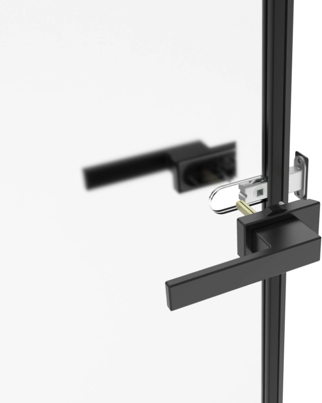 Indoor Aluminium Alloy Lock Handle Door Handles with Lock