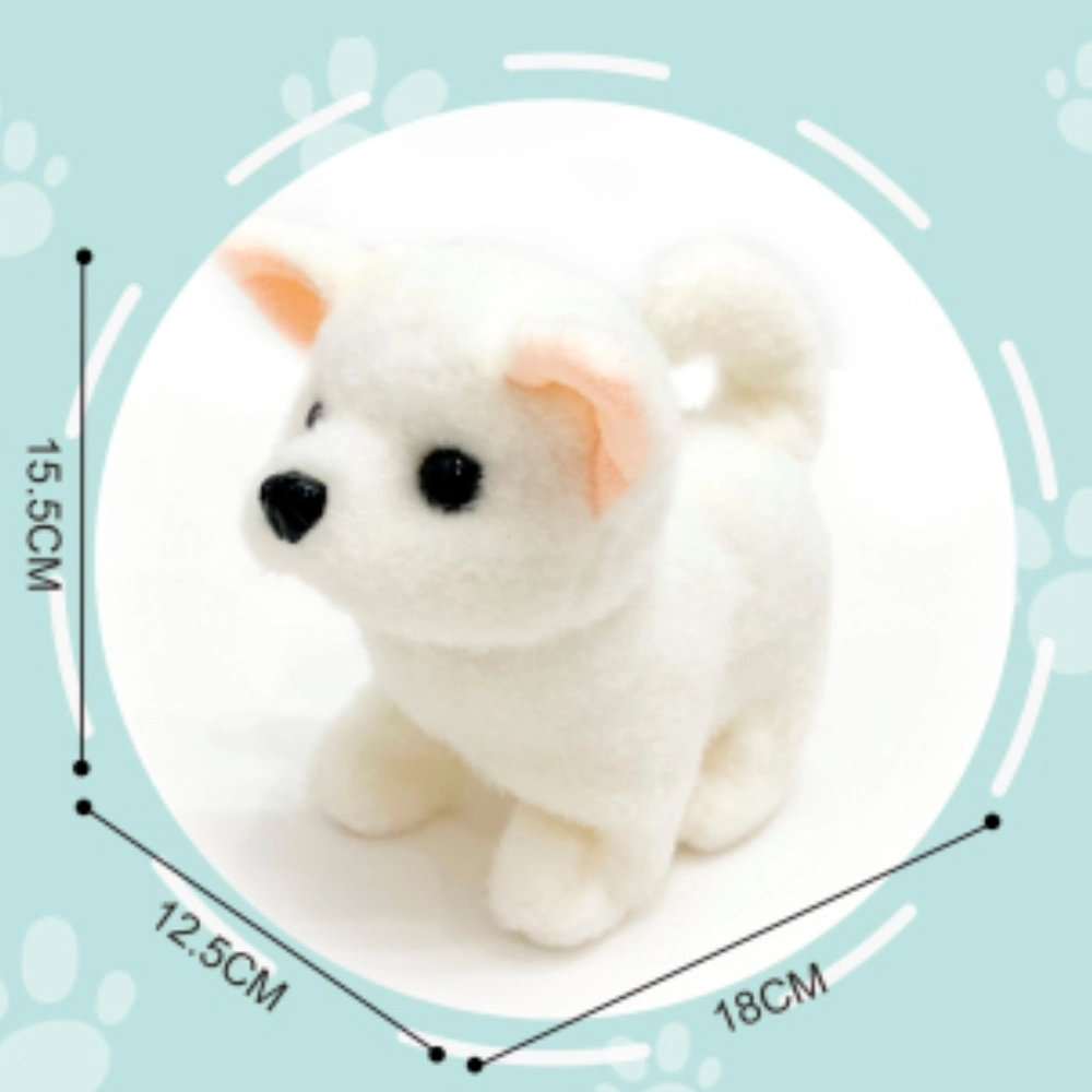 ODM&amp;OEM operación de la batería Simulación Perro Push Juguetes niños Soft Push Juguetes Cute Puppy relleno muñeca decoración regalo Perro juguete