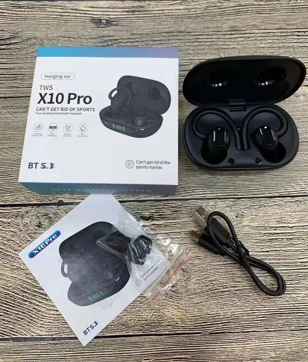 X10 PRO 2023 mejor venta de auriculares inalámbricos Bluetooth auriculares de oído Monte Bt5.1 Tws llame a la reducción de ruido auricular