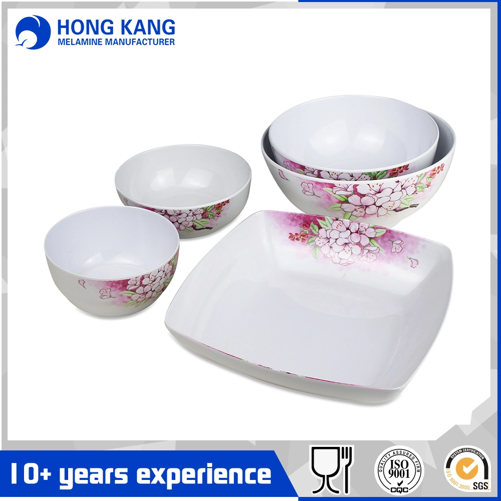 Custom Design Kitchenware Melamine Dinner Plate Set