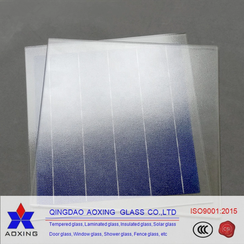 2mm/2.8mm/3.2mm Verre solaire photovoltaïque/photothermique trempé super clair avec code Ar.