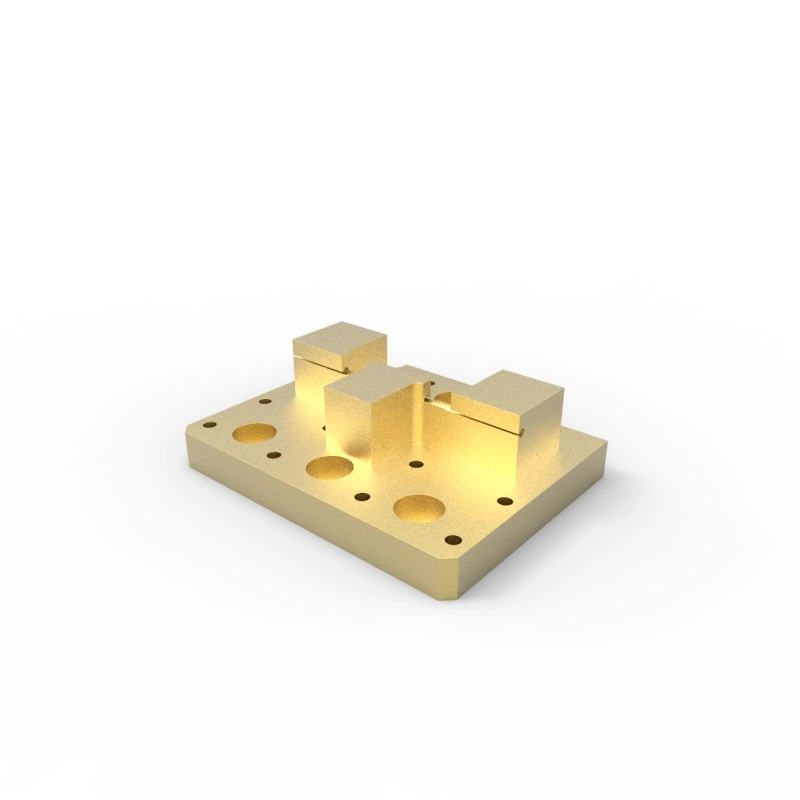 CNC Machining Milling Turning Aluminum Brass Copper Parts with Gold Plating