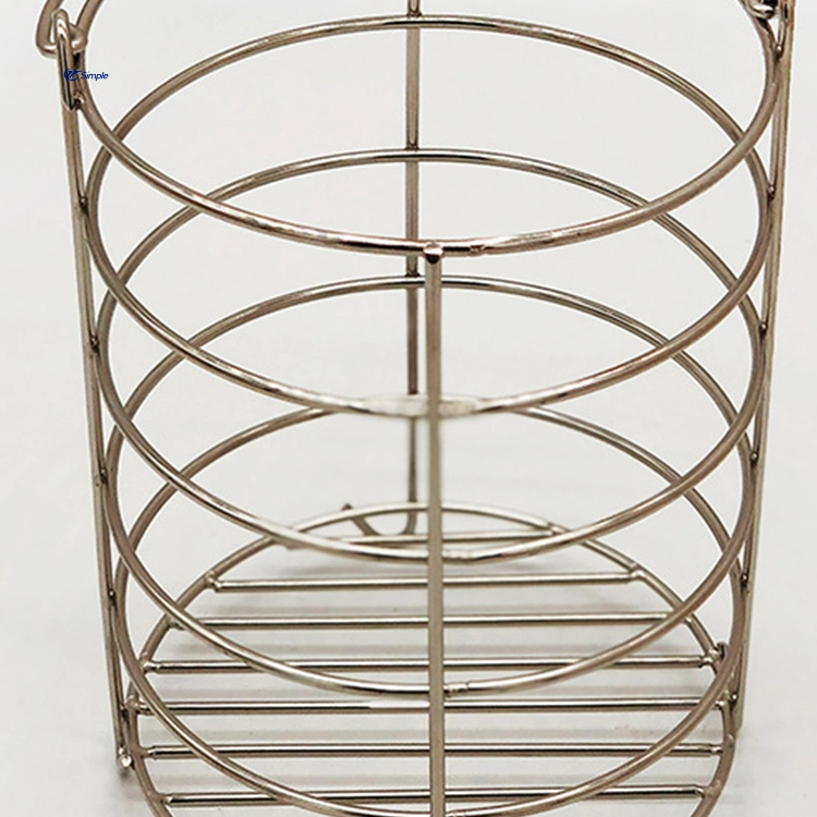 Stainless Steel Slip Mesh Round Frying Basket Stainless Steel Kitchenware Frying Basket