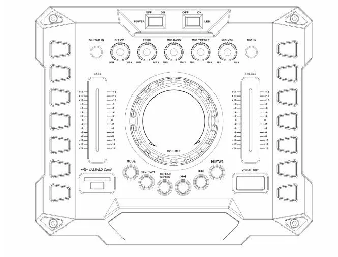 Deux haut-parleurs Shinco pour chariot Bluetooth karaoké sans fil de 12 po