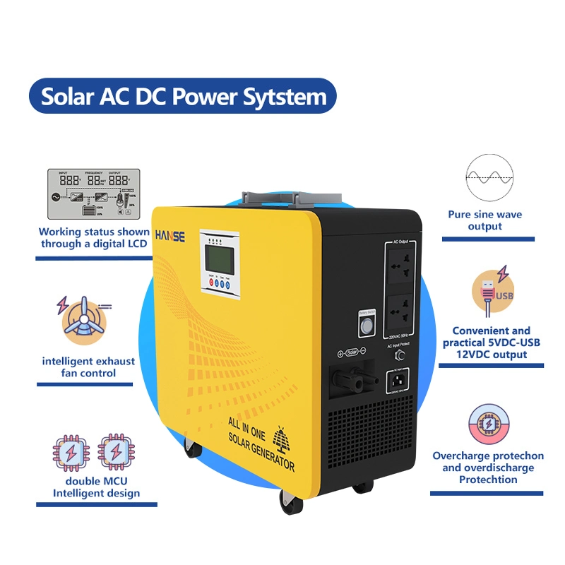 Good Price Home 1000W 1500W Complete off Grid Solar Energy Complete Inverter Generator 230V 1.5kw Solar Power System for Lighting and Air Conditioner