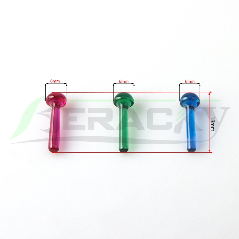 3 Types Ruby Sapphire and Green Emerald Mushroom Pillar for Terp Slurper Banger