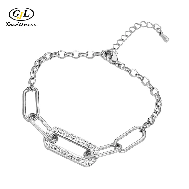 Ins Style Geometric O Shaped Stainless Steel Titanium Fashion Bracelet Jewelry