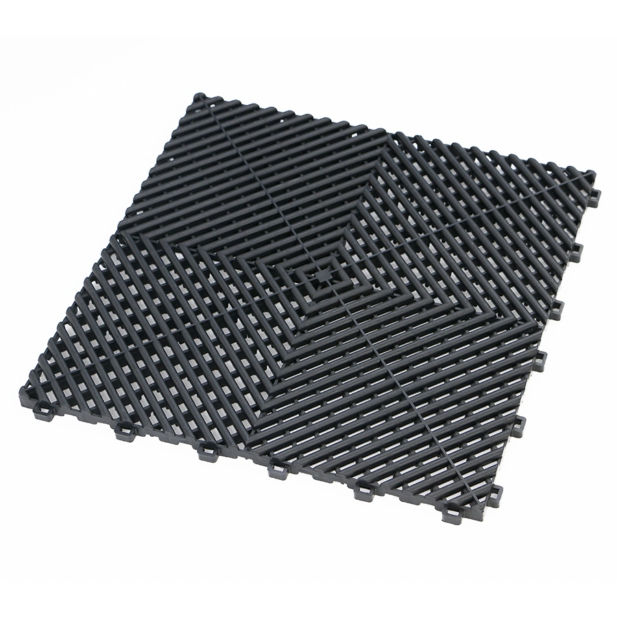 PP Garage Anti-Skid Drainage Ingterlocking Tile, PP Cleaning Workshop Encironmental Protection Compression Drainage Ingterlocking Floor Pool