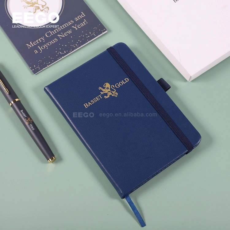 Promotional Corporate Business Office Gift PU Leather Notebook Diary Journal Pen Set with Company Logo