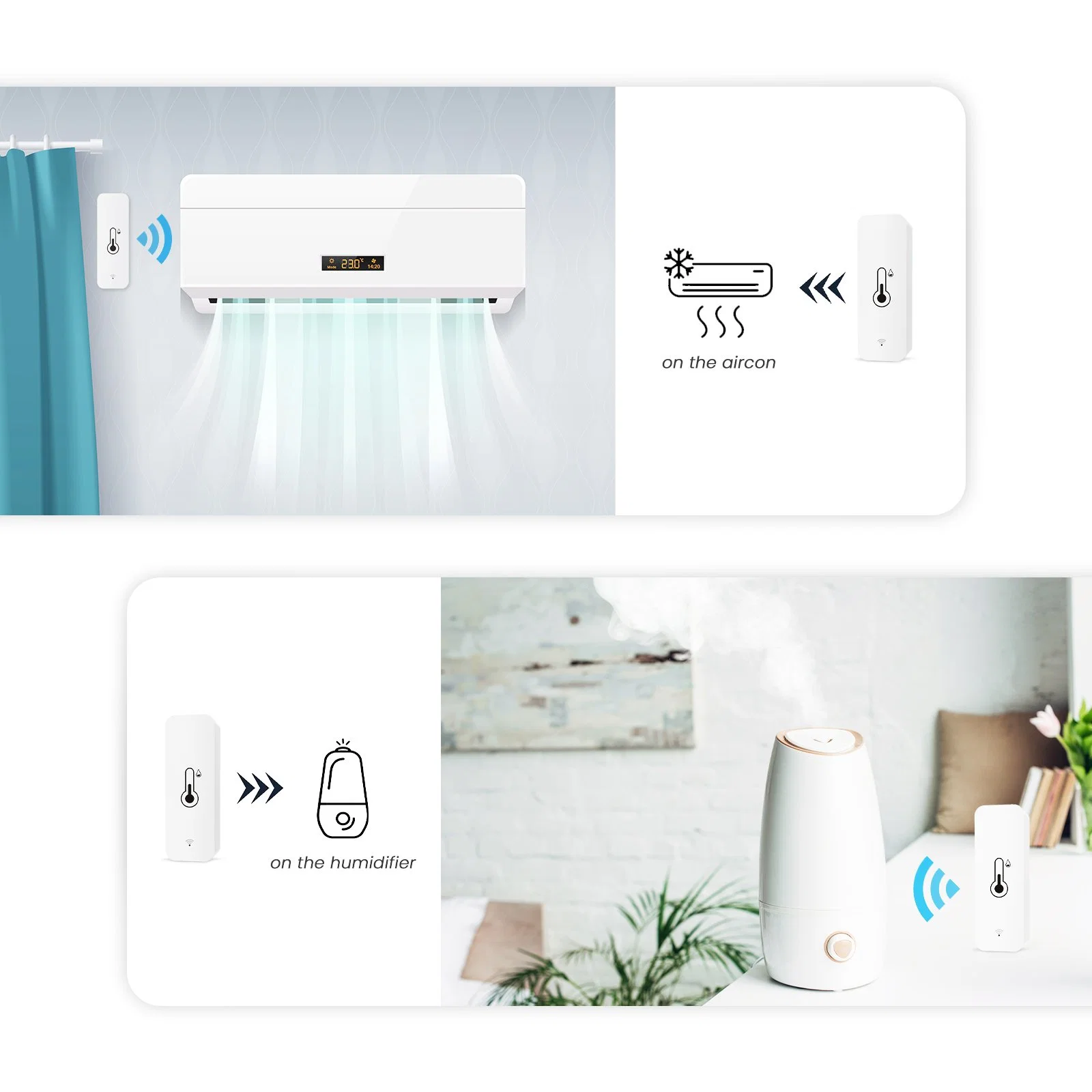 SLS WiFi Tuya Smart Home Temperatur- und Feuchtigkeitssensor Mini Form